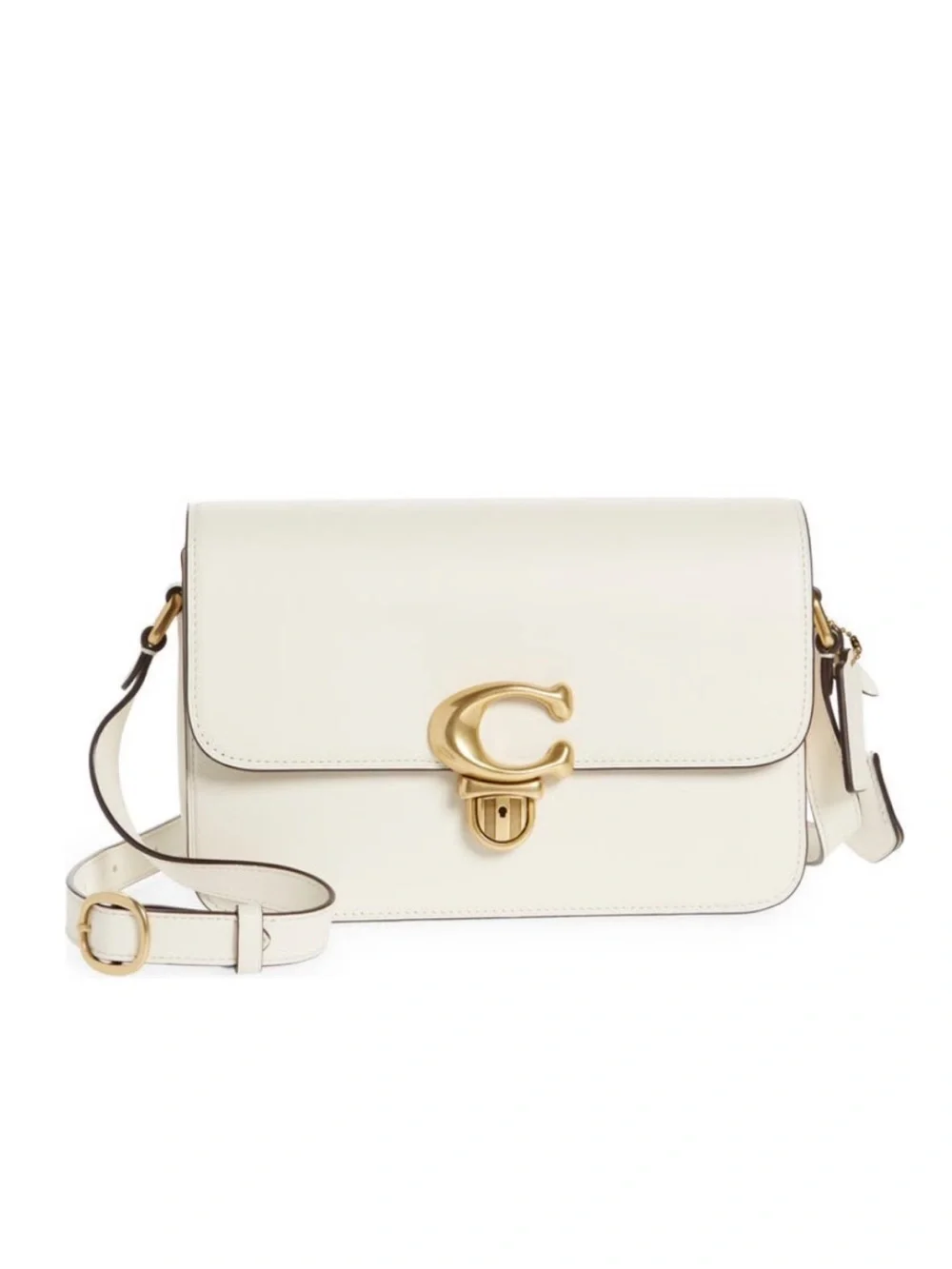 Coach Studio Shoulder Bag Glovetanned Leather Chalk C6641 NWT Crossbody Purse